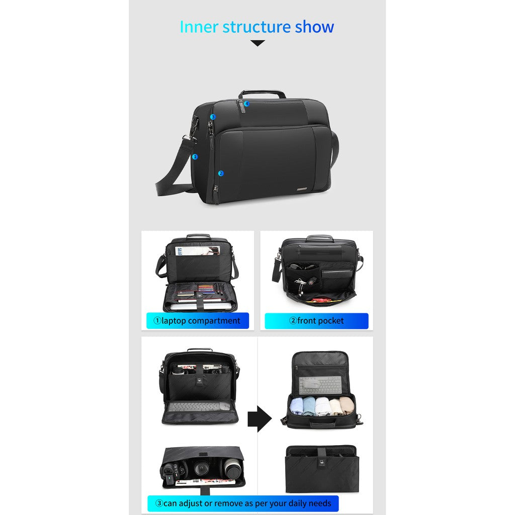 Tigernu T-L5188 Men's Women Unisex 15.6 inch Laptop Water Resistant Messenger Sling Shoudler Bag