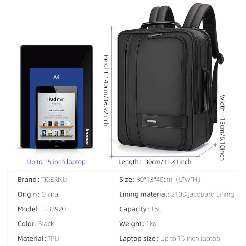 Tigernu T-B3920 Water Resistant Scratch Resistant Backpack