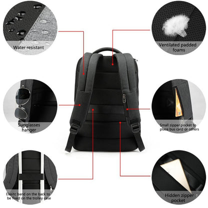 Tigernu T-B3516 15.6 inch Anti Theft Laptop Backpack w/ FreeLock