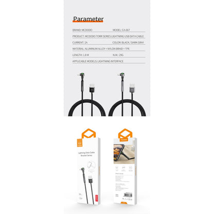 Mcdodo CA-667 Torr Series Lightning Cable Watching Movie holder and Gaming Iphone X Xs 8