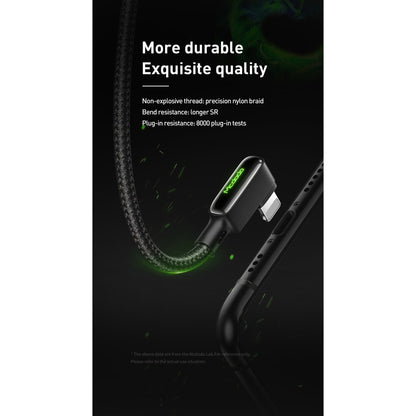 Mcdodo CA-7510 Black glue series lightning data cable with LED 1.2m