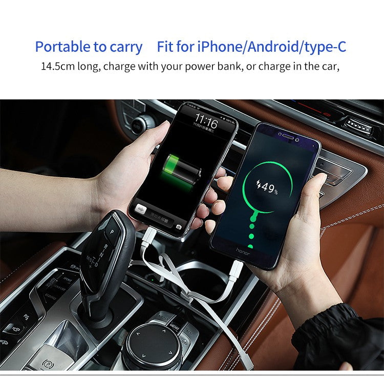 Tigernu T-C008 Charging Cable Lightning iPhone Micro usb Android Type C charger cord