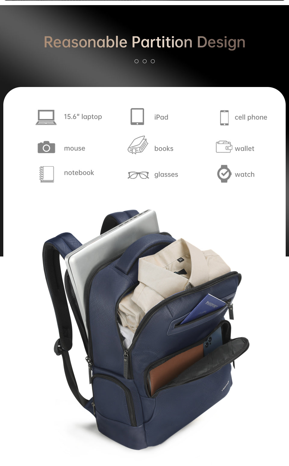 Tigernu T-B9022 Concise Fashion15.6 inches Laptop Backpack