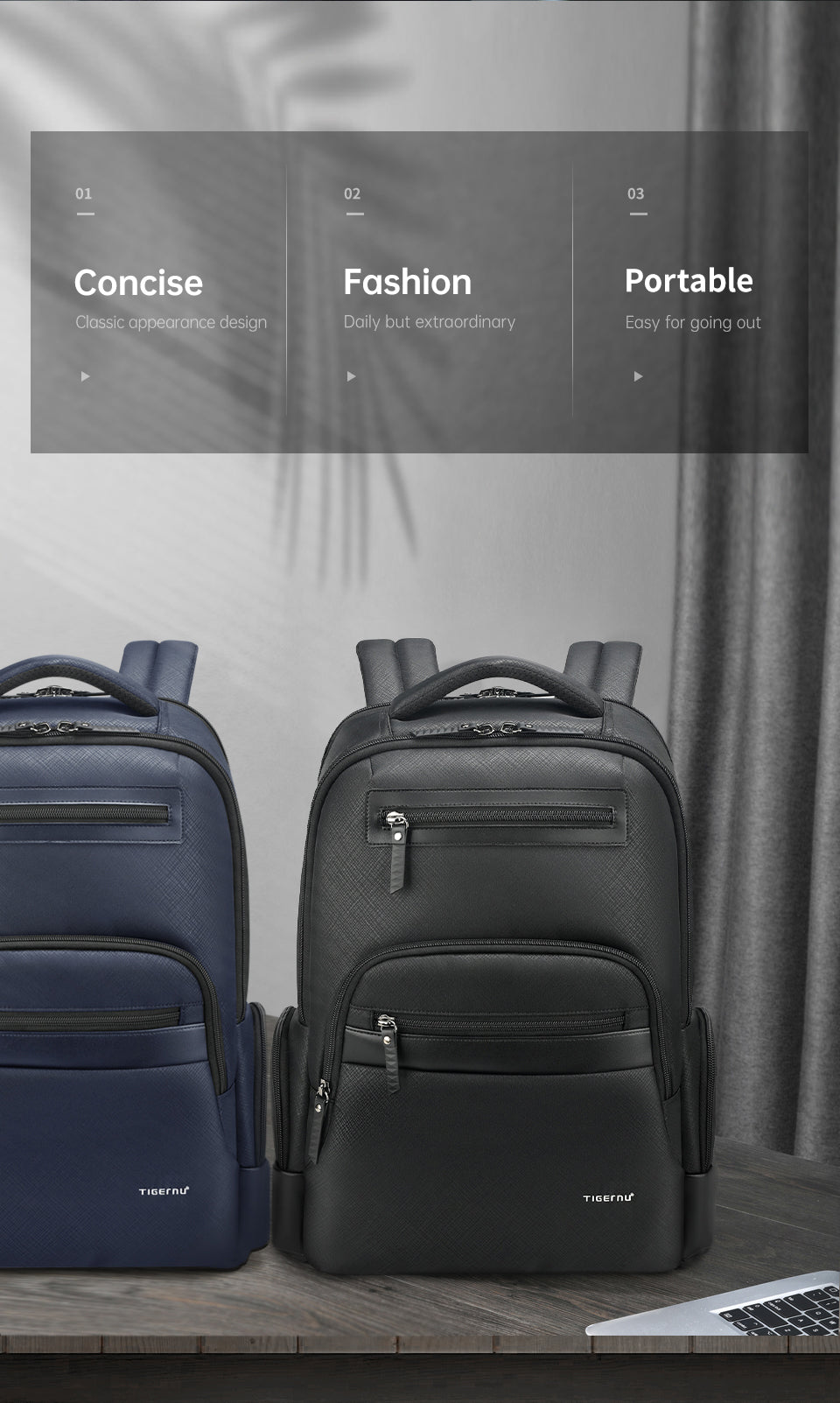 Tigernu T-B9022 Concise Fashion15.6 inches Laptop Backpack