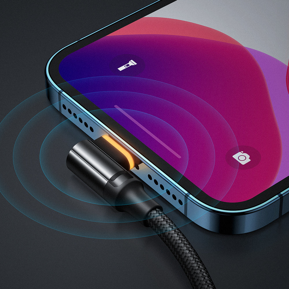 Mcdodo CA-1262 Auto Disconnect USB Type C to Lightning 36W L Type 90 Degree Data Cable 2m Wall Series