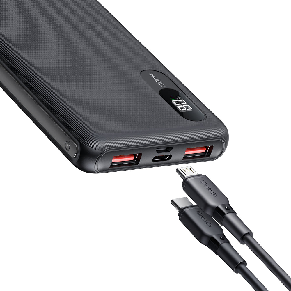 Mcdodo MC-6051 22.5W PD + QC 20000mAh Powerbank with Digital Display Panda Series