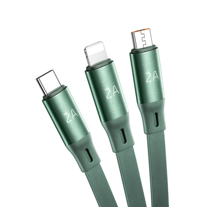 Mcdodo CA-120 66W 3 in 1 Micro USB Type C Lightning Retractable Cable 1.2m