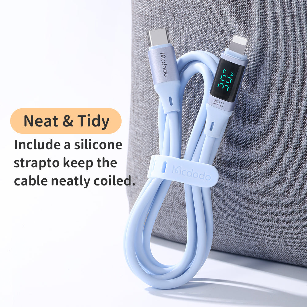 Mcdodo CA-193 Type C to Lightning Cable with Digital Display 1.8m