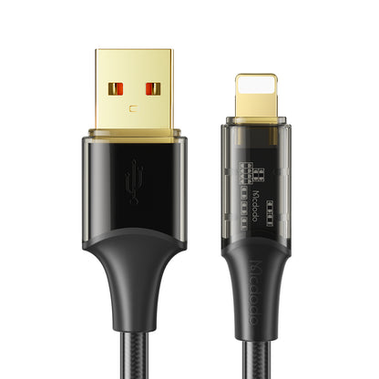 Mcdodo CA-208 Transparent Data Charging Cable for iPh 1.8m Amber Series