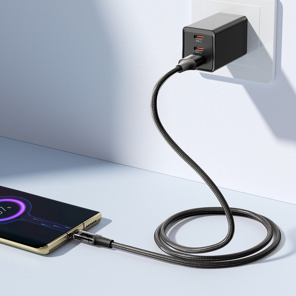 Mcdodo CA-209 6A USB Type C Transparent Data Charging Cable 1.8m Amber Series