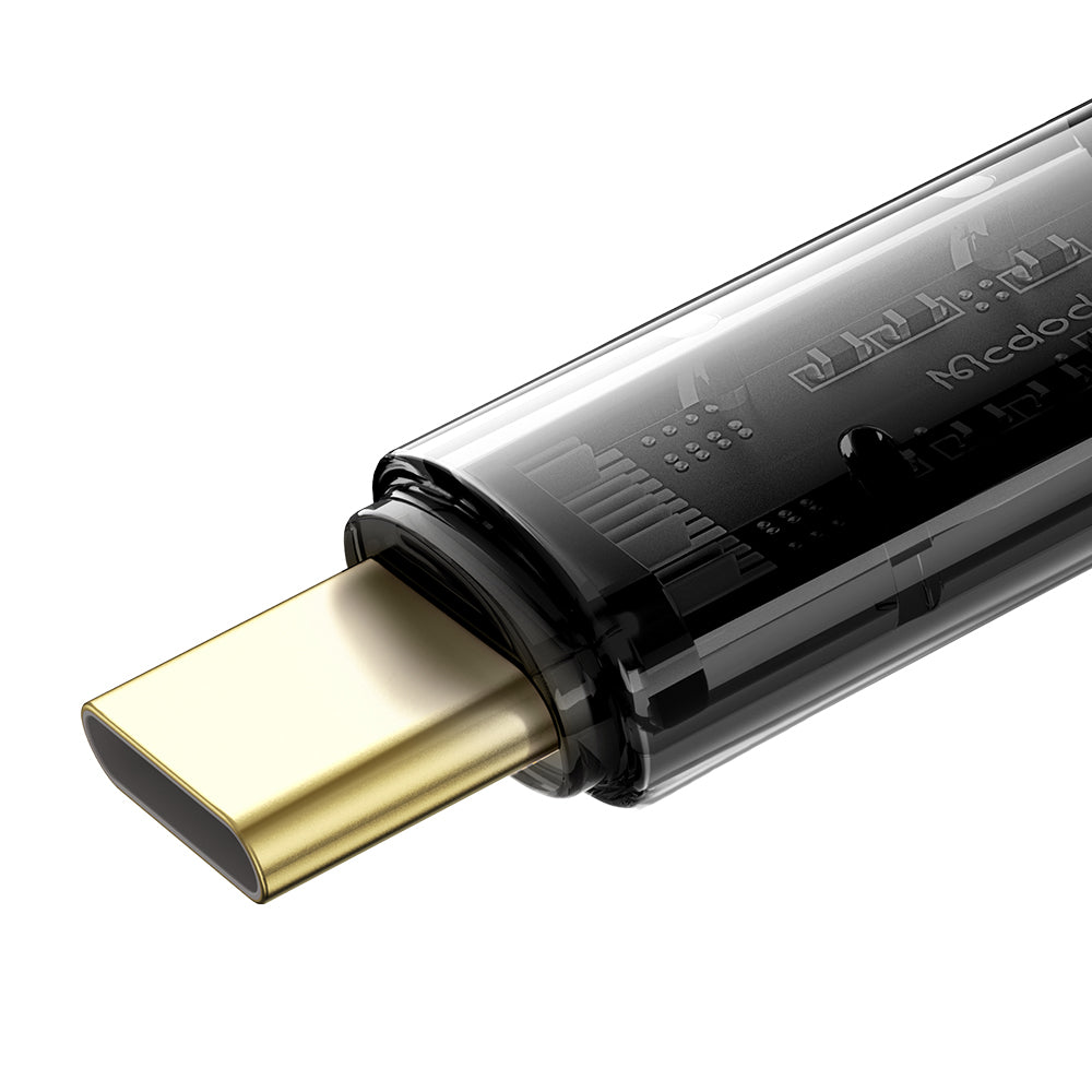 Mcdodo CA-209 6A USB Type C Transparent Data Charging Cable 1.8m Amber Series