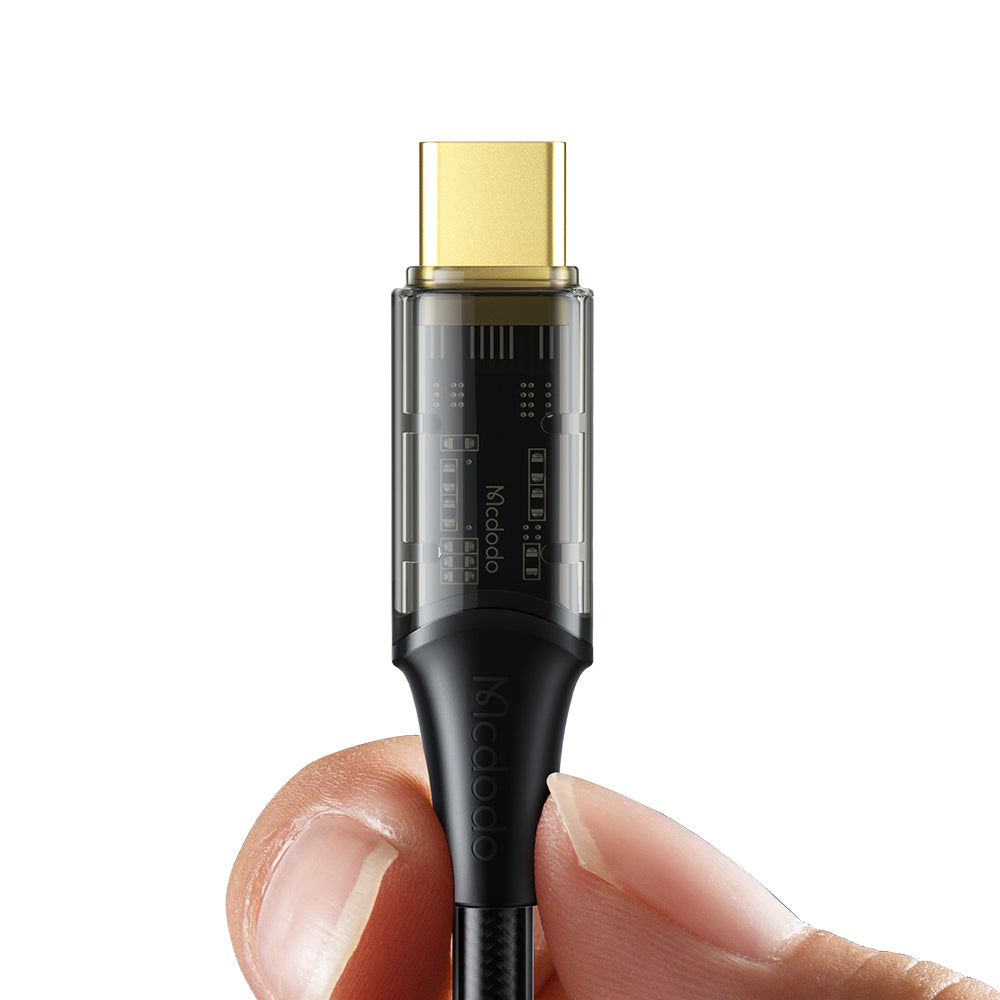 Mcdodo CA-209 6A USB Type C Transparent Data Charging Cable 1.8m Amber Series