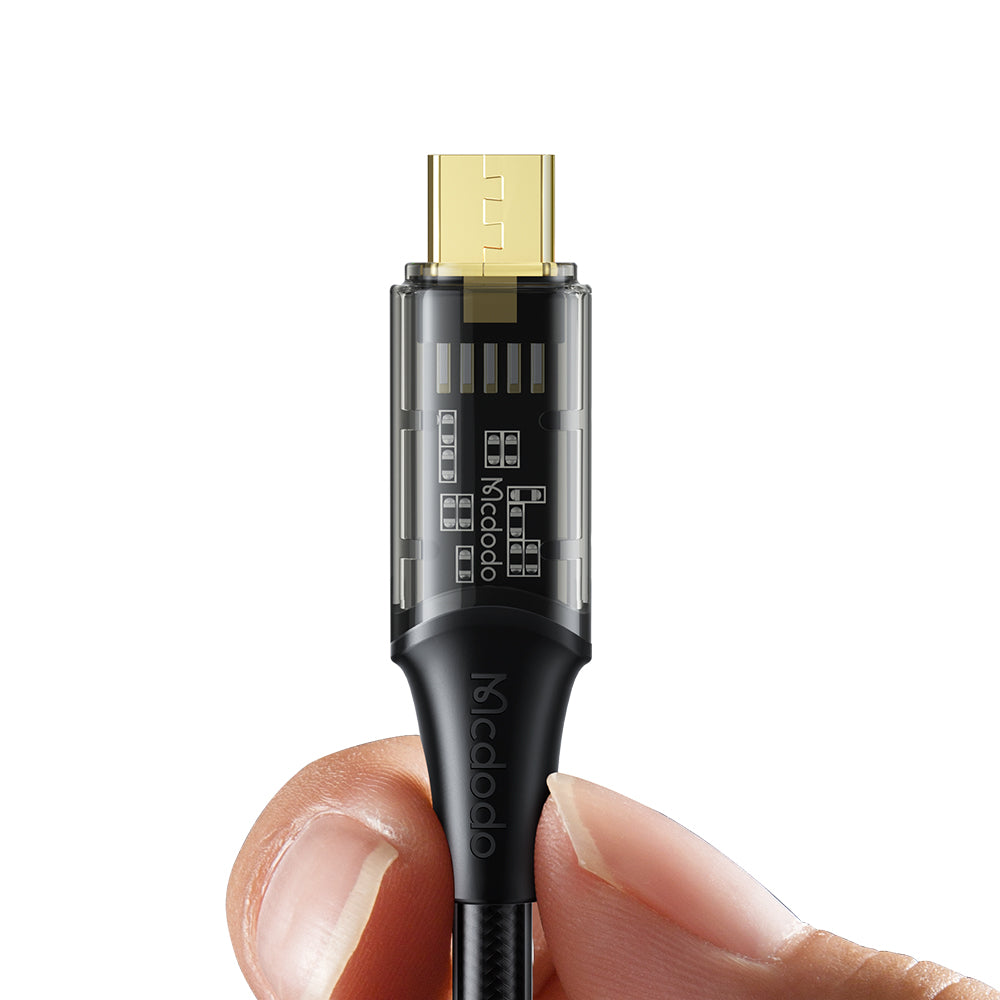 Mcdodo CA-210 Micro USB Transparent Data Charging Cable 1.8m Amber Series