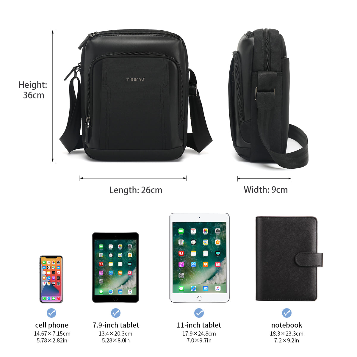 Tigernu T-L5221 Travel Sling Shoulder Bag